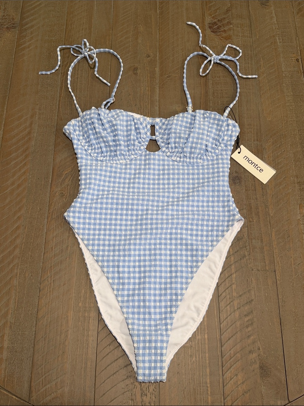 Montce Peri Gingham One-Piece Swimsuit Small